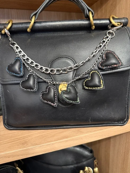 Handcrafted Puffy Heart Bag Charm - Picture 1 of 1